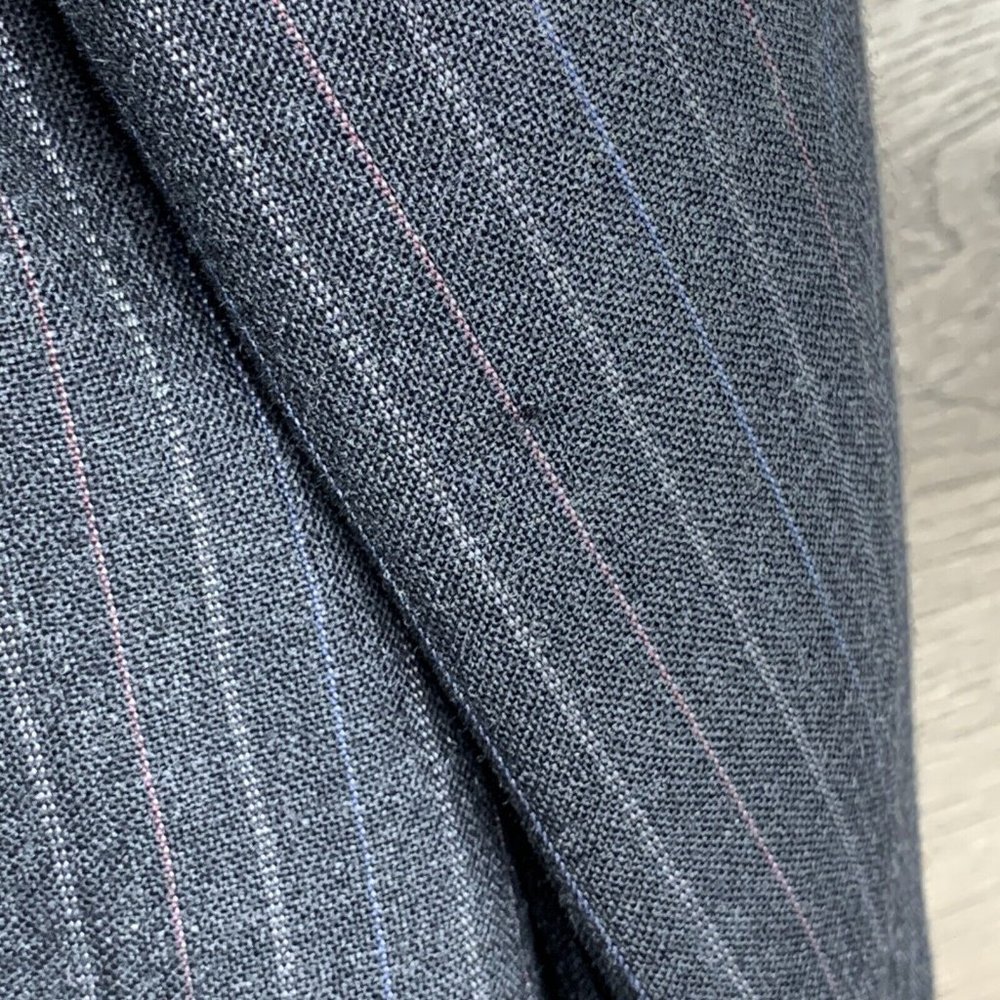 Daks London New York Mens See Desc. for Meas. Charcoal Grey w Pinstripes 2 piece - Picture 9 of 16